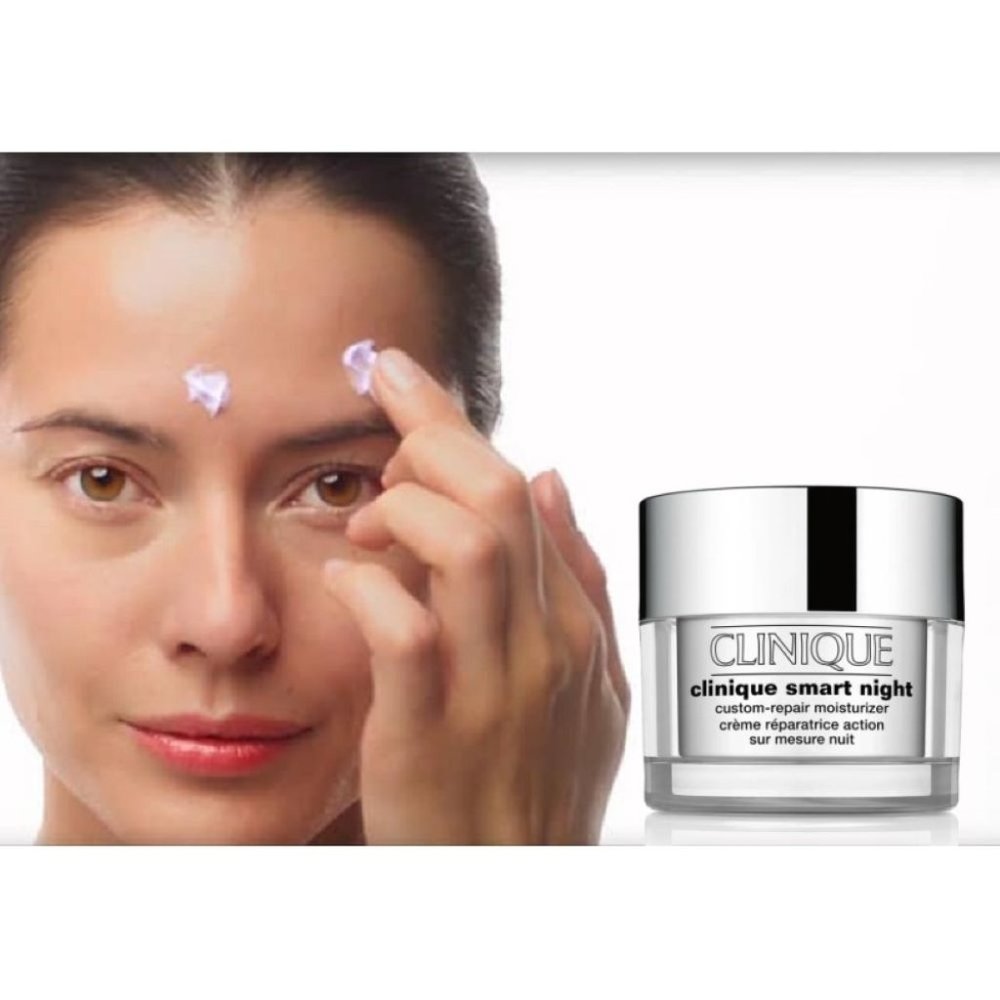 CLINIQUE Smart Night Custom-Repair Moisturizer Dry Combination Bundle of 4 - Picture 2 of 2